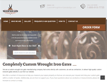 Tablet Screenshot of customwroughtirongates.com
